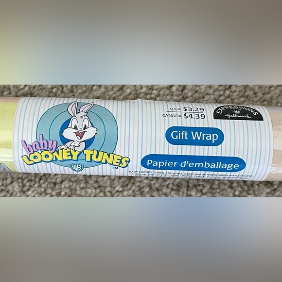 Vintage 2000 Baby Looney Tunes Hallmark Wrapping Paper Roll Gift Wrap SEALED! - Picture 2 of 6